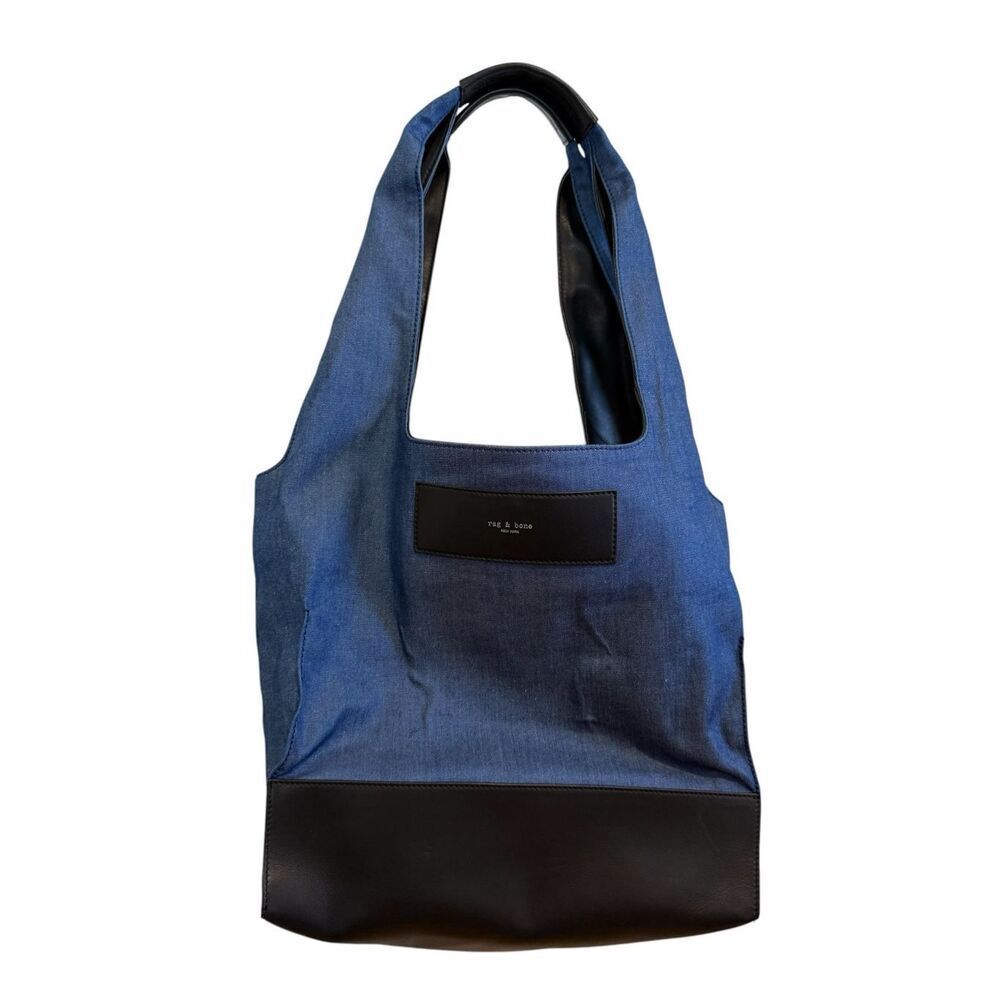 Rag & Bone Walker Shopper Tote Leather and Denim